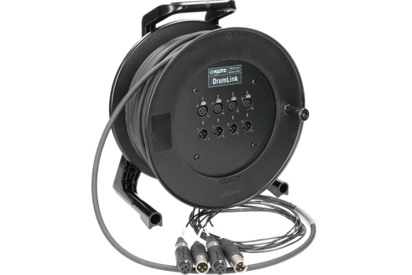 DrumLink 4/4 - 4||4 convertCON XLR 3p F/M4-channel - analog multicore drum - single ground - 30 m